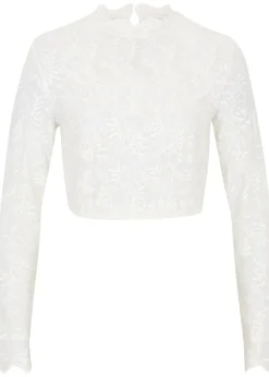 Blouse Dirndl en dentelle, manches longues