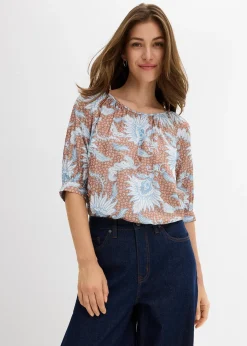 Blouse en fine viscose mélangée