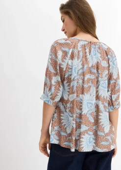 Blouse en fine viscose mélangée