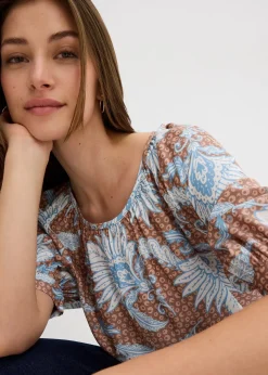 Blouse en fine viscose mélangée