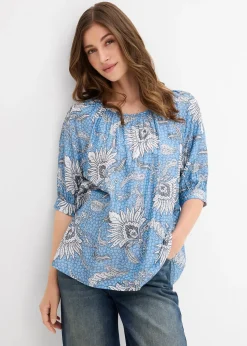 Blouse en fine viscose mélangée