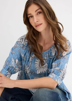 Blouse en fine viscose mélangée