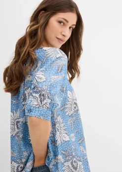 Blouse en fine viscose mélangée