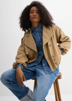 Blouse en jean à finitions volantées