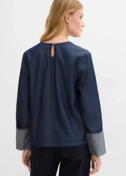Blouse en jean à manches amples