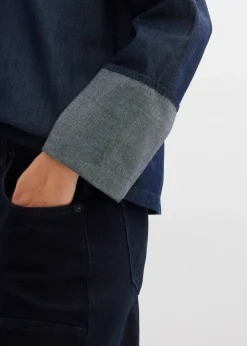 Blouse en jean à manches amples