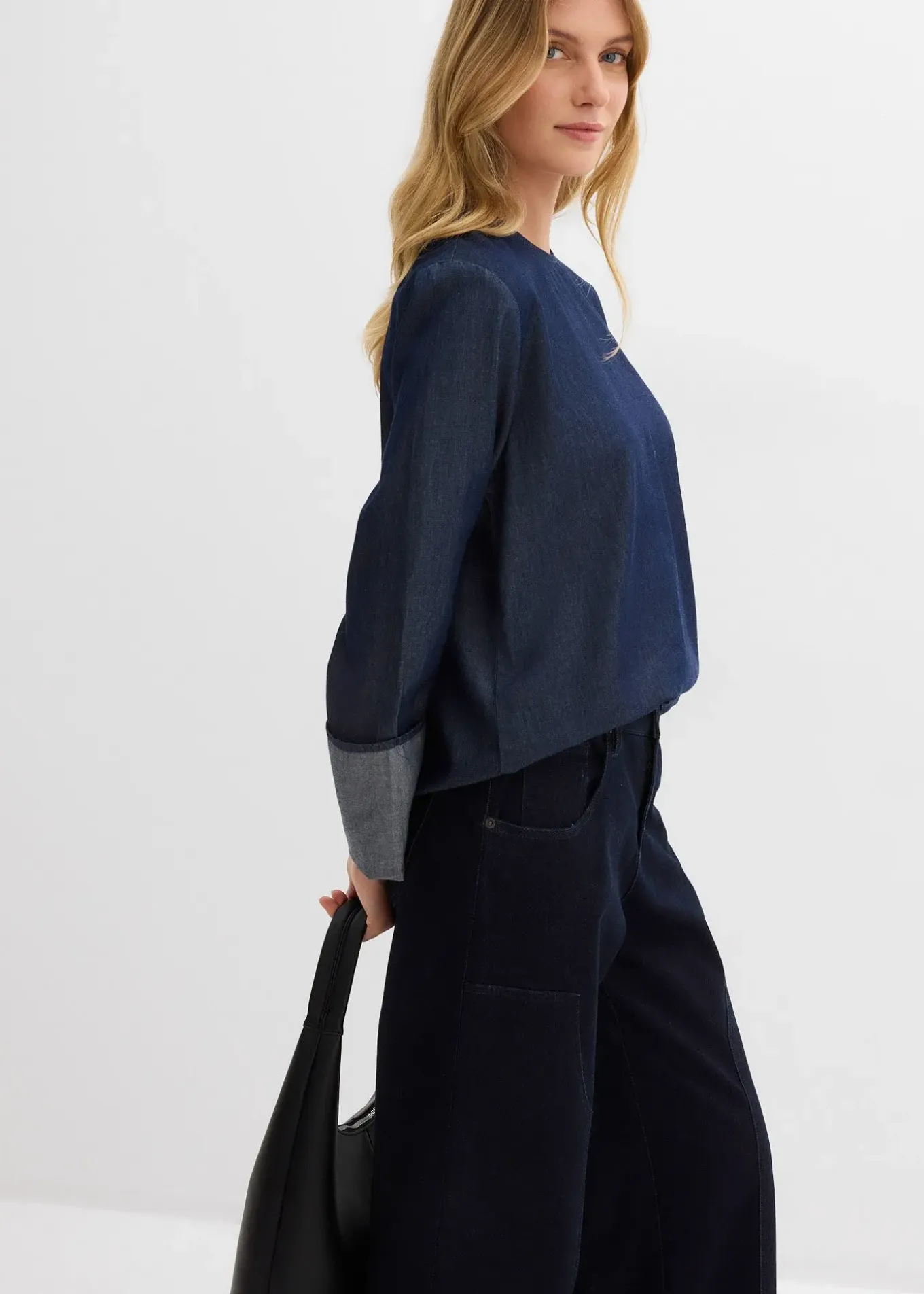 Blouse en jean à manches amples
