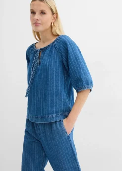 Blouse en jean, coton