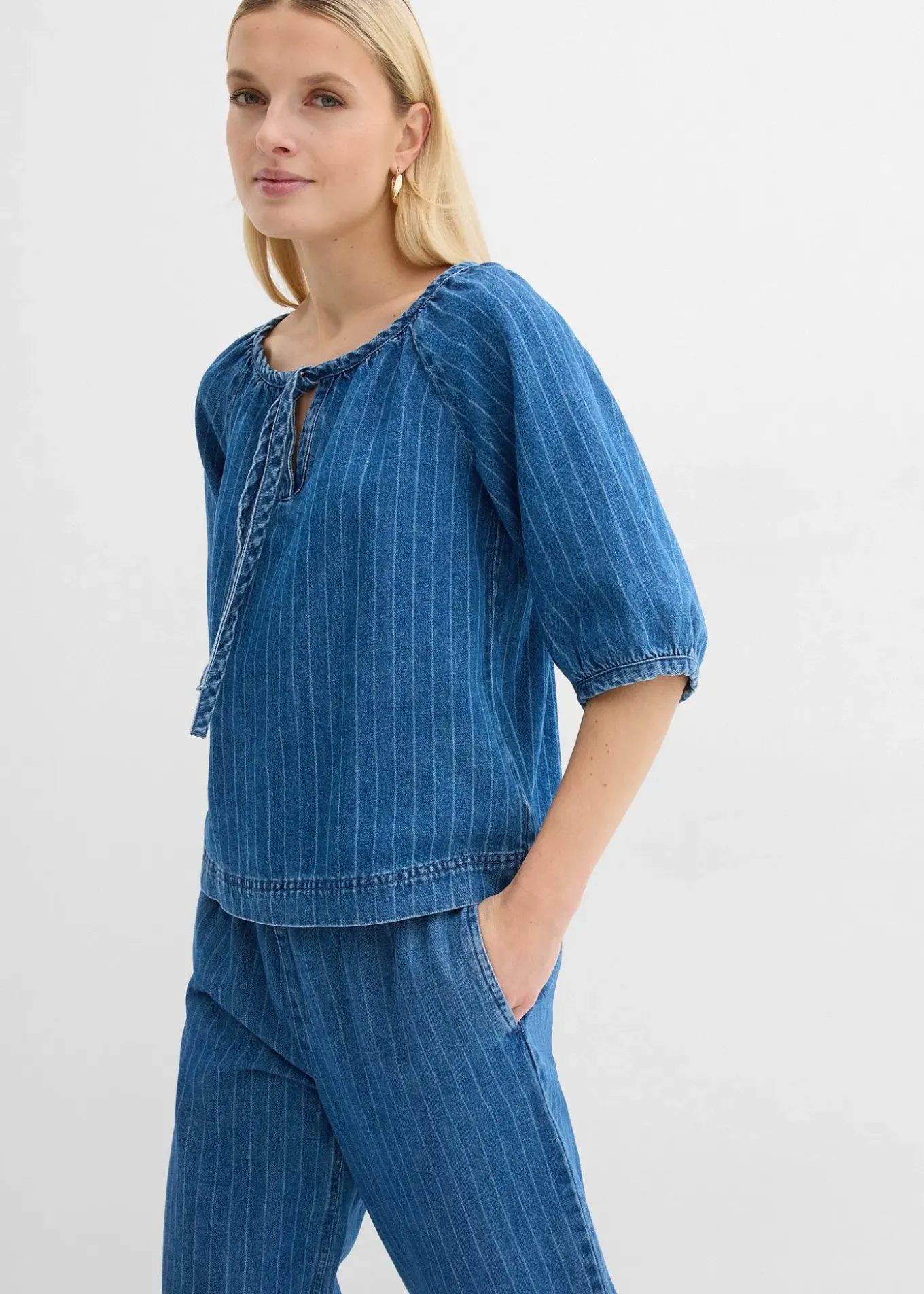 Blouse en jean, coton