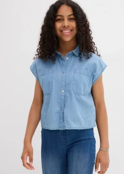 Blouse en jean, coton fluide