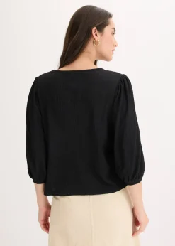 Blouse en jersey crêpe texturé