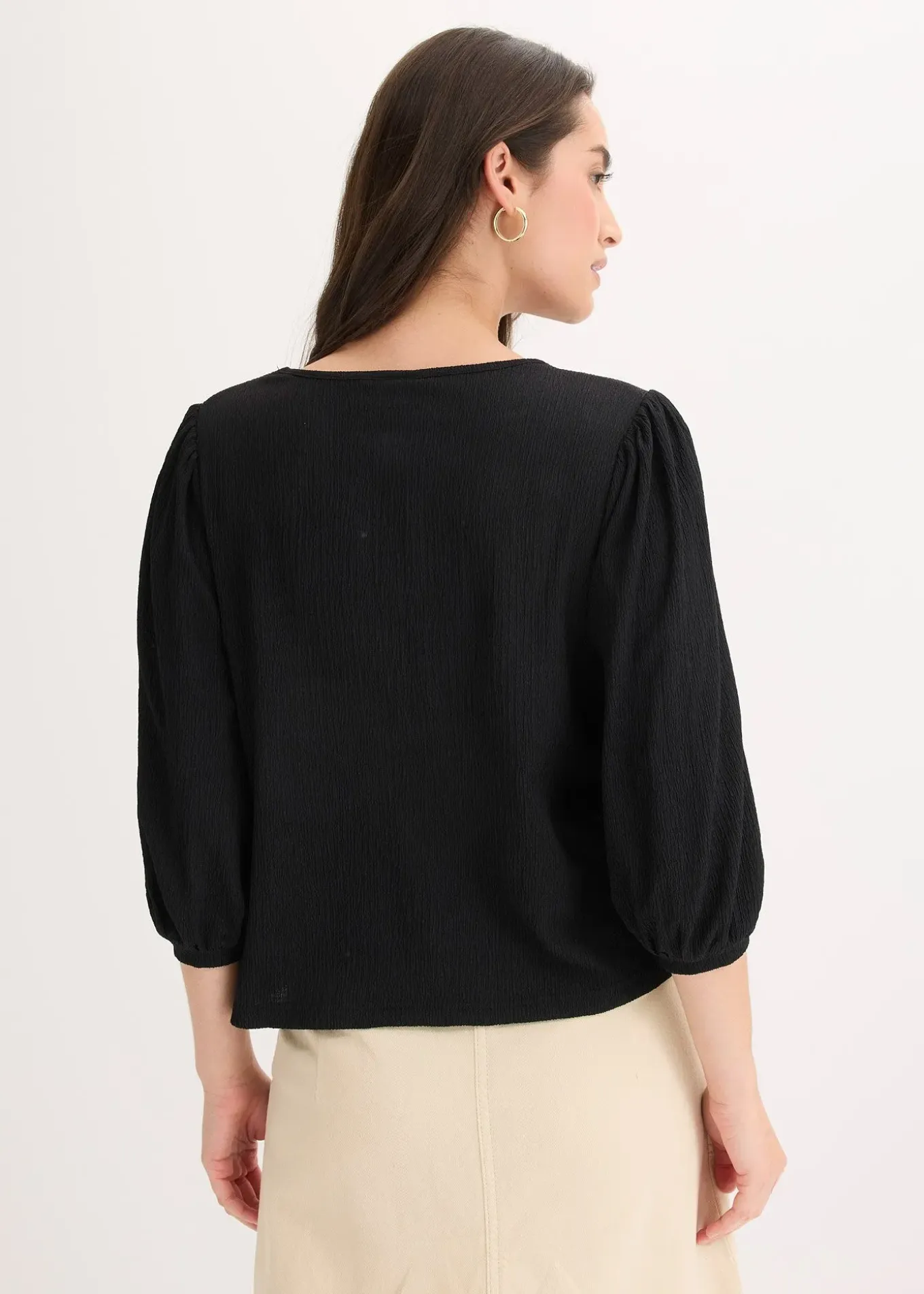 Blouse en jersey crêpe texturé