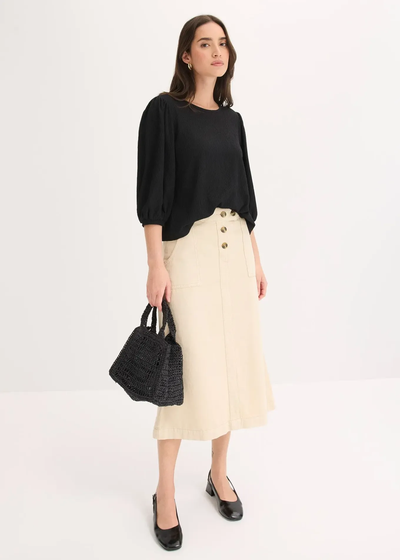 Blouse en jersey crêpe texturé