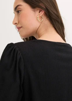 Blouse en jersey crêpe texturé