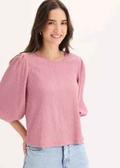 Blouse en jersey crêpe texturé