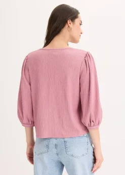 Blouse en jersey crêpe texturé