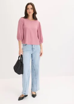 Blouse en jersey crêpe texturé