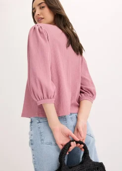 Blouse en jersey crêpe texturé