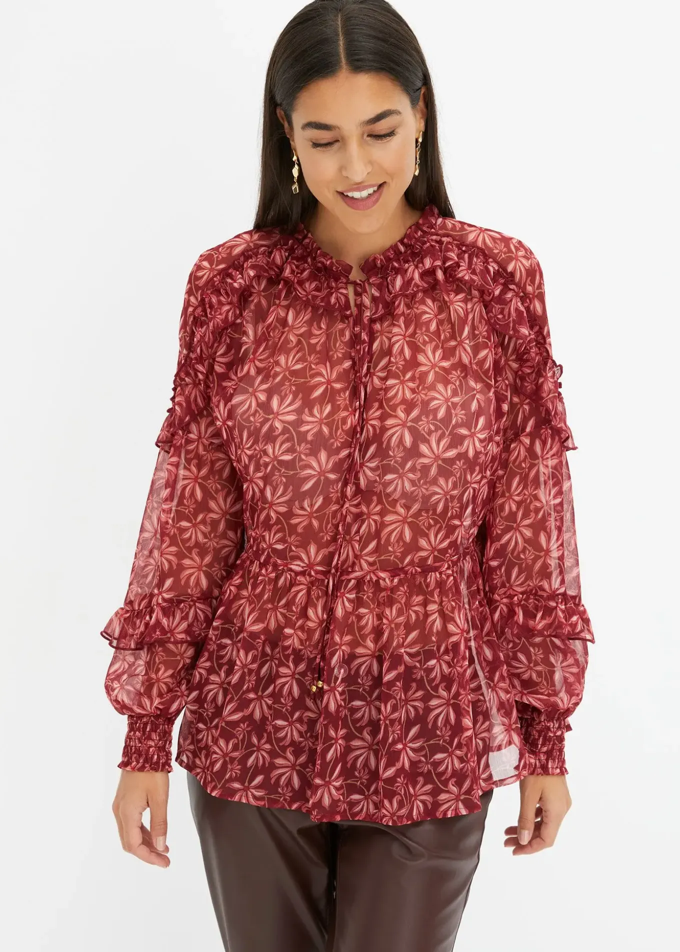 Blouse en mousseline