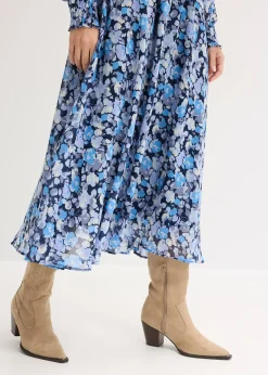 Blouse en mousseline à col montant