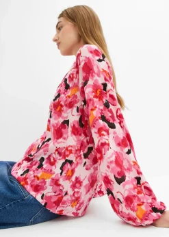 Blouse en mousseline avec lavallière