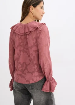 Blouse en mousseline légèrement transparente