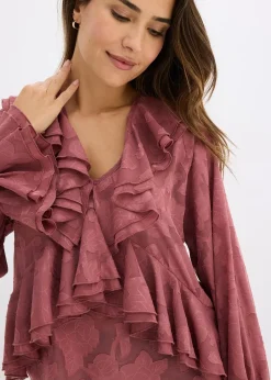 Blouse en mousseline légèrement transparente