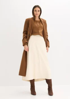 Blouse en satin avec galons en dentelle