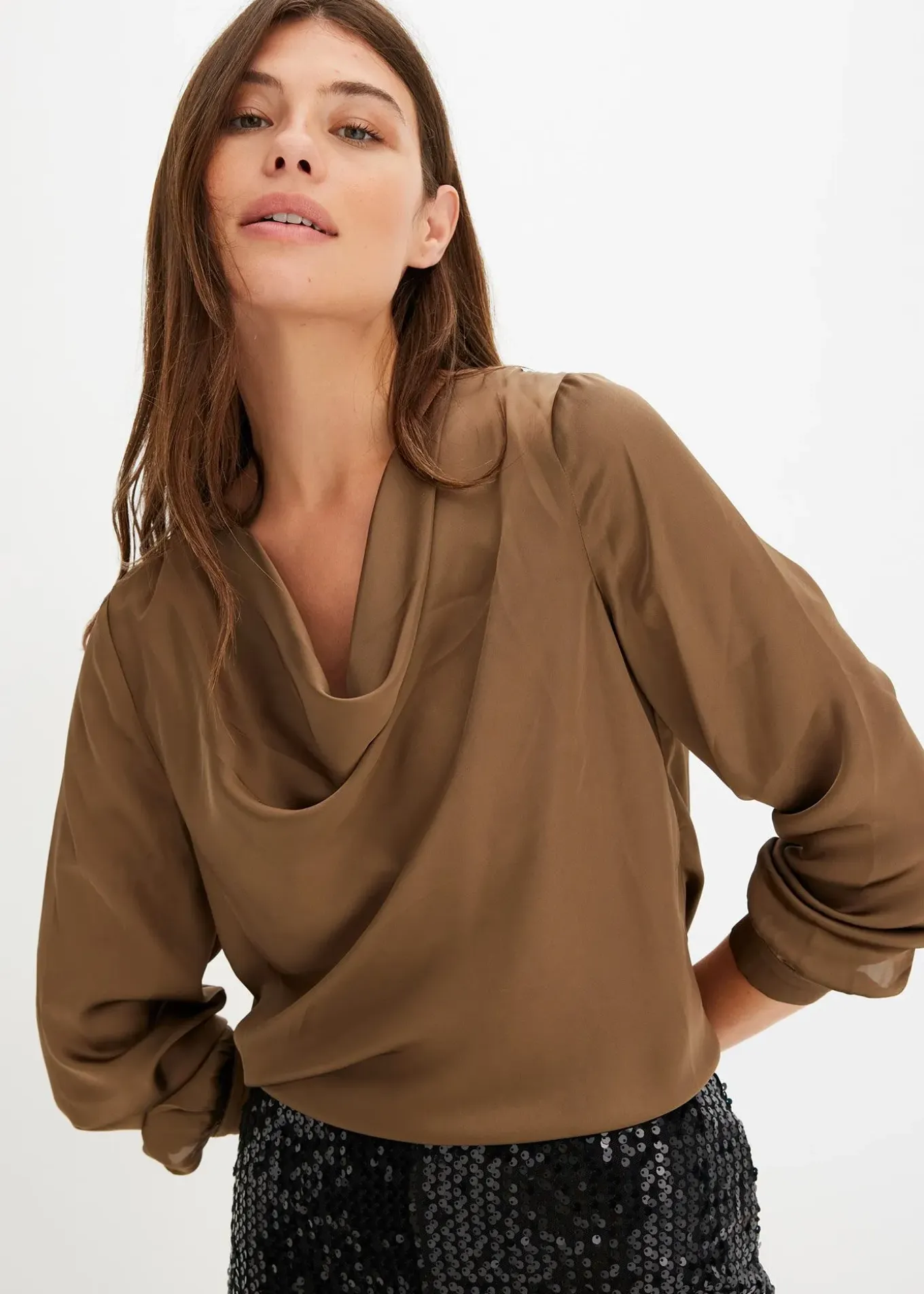 Blouse en satin fin