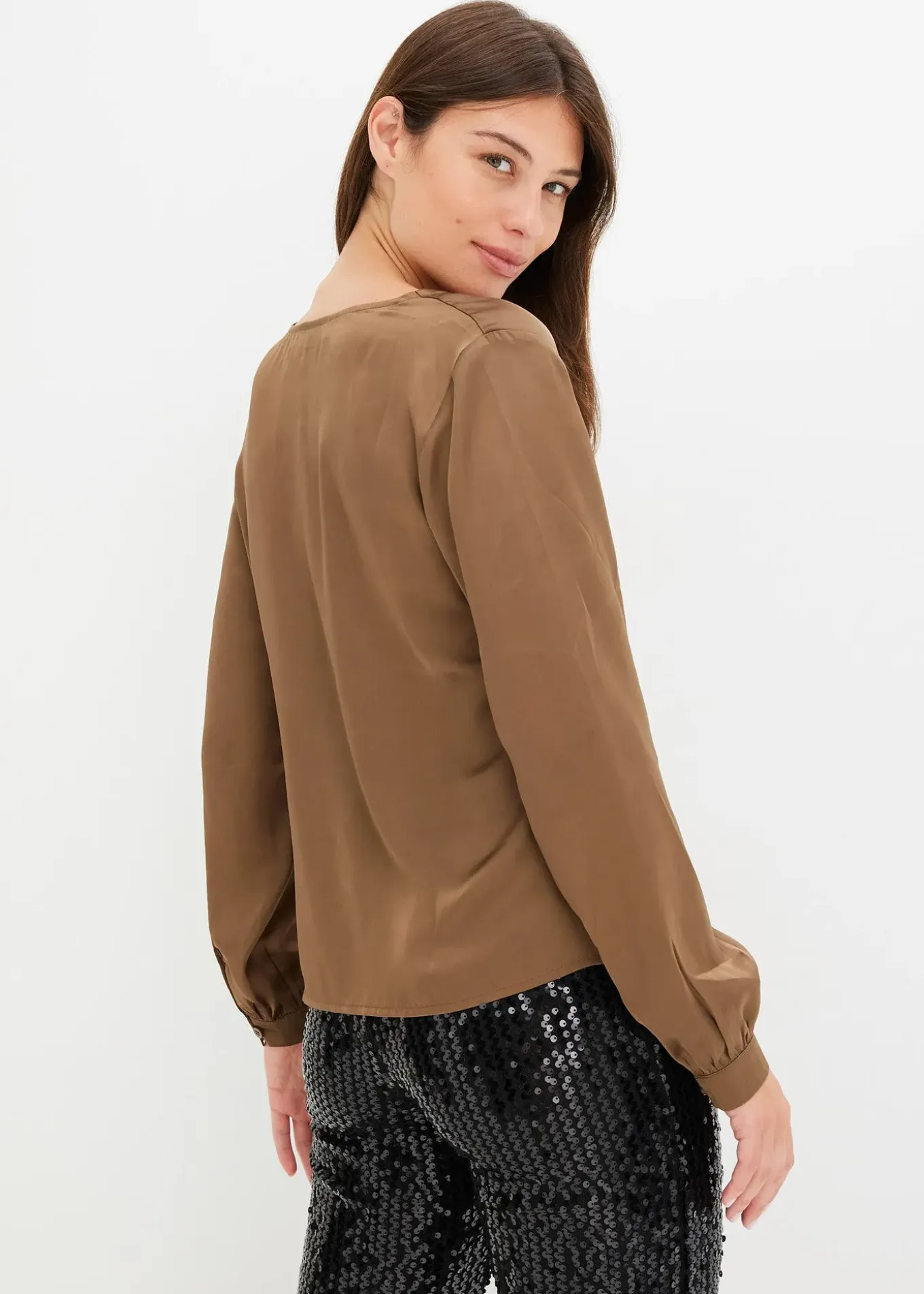 Blouse en satin fin