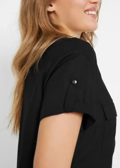 Blouse en viscose à manches courtes