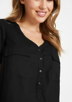 Blouse en viscose à manches courtes