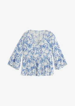 Blouse en viscose texturée