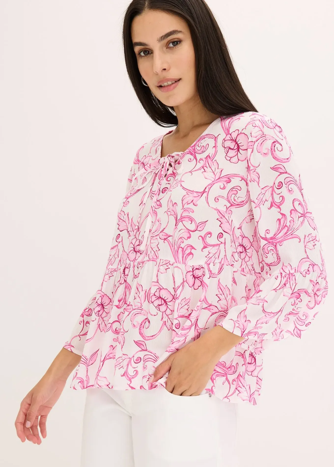 Blouse en viscose texturée