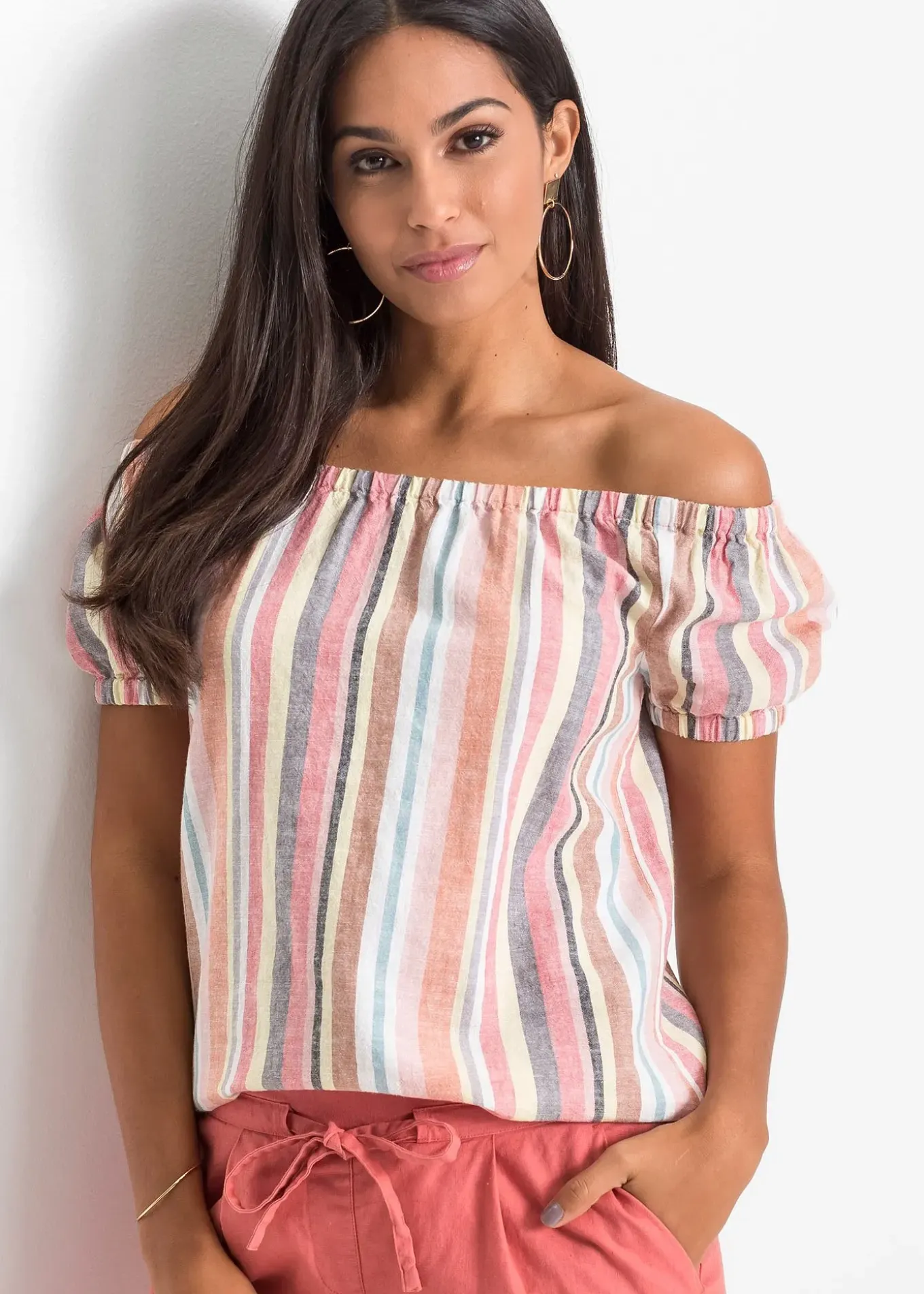 Blouse encolure Bardot