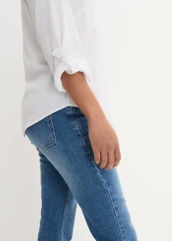 Blouse fluide à col en V et manches longues