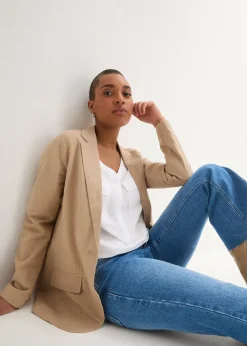 Blouse fluide à col en V et manches longues