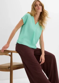 Blouse fluide en viscose mélangée