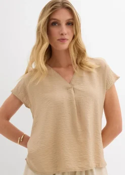 Blouse fluide en viscose mélangée