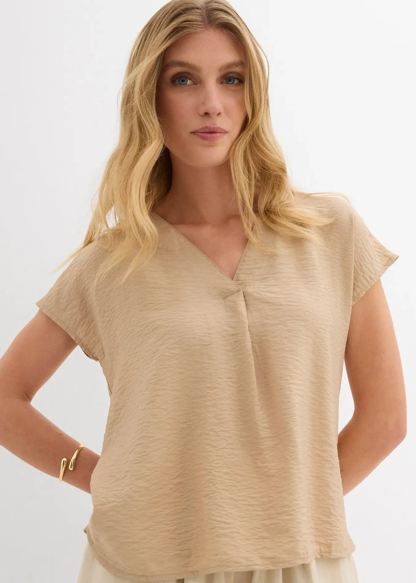Blouse fluide en viscose mélangée