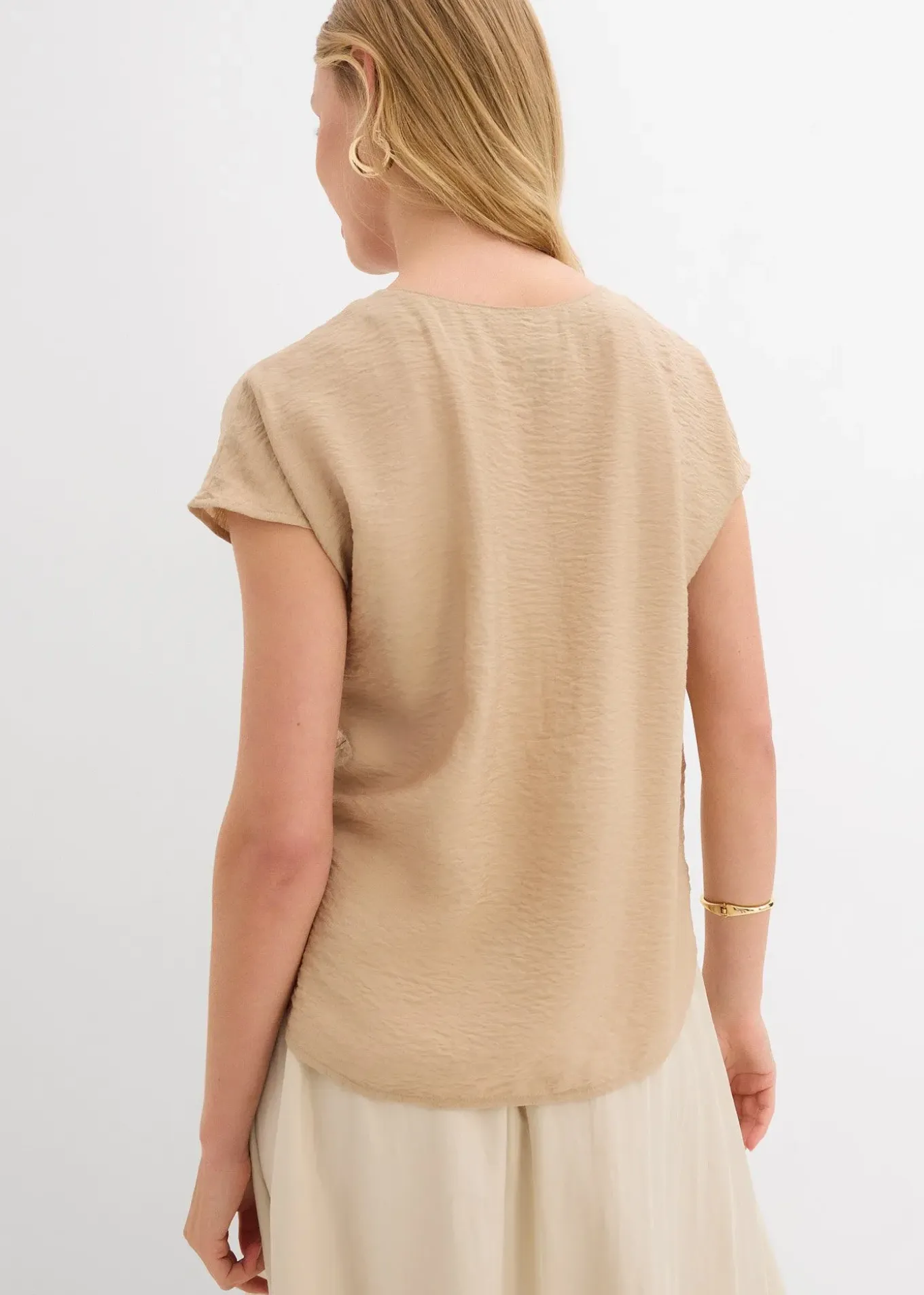 Blouse fluide en viscose mélangée