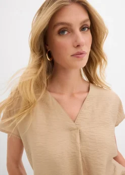 Blouse fluide en viscose mélangée