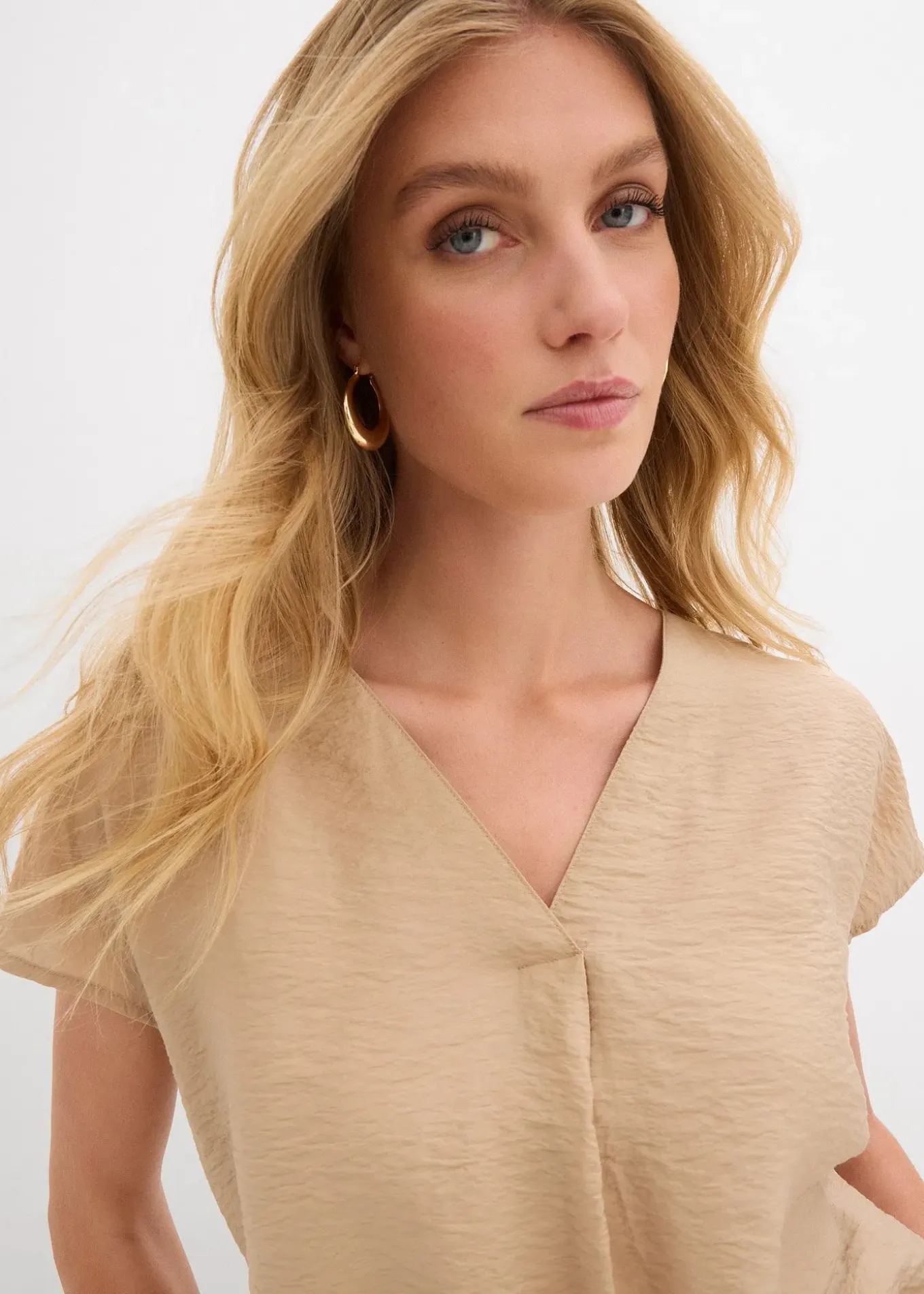 Blouse fluide en viscose mélangée
