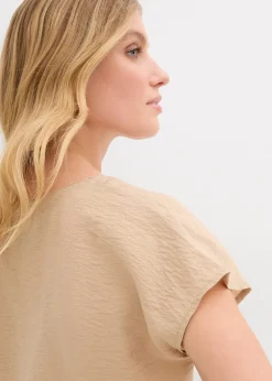 Blouse fluide en viscose mélangée