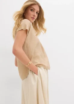 Blouse fluide en viscose mélangée