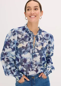 Blouse imprimée en mousseline