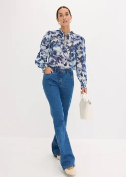 Blouse imprimée en mousseline