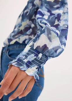 Blouse imprimée en mousseline