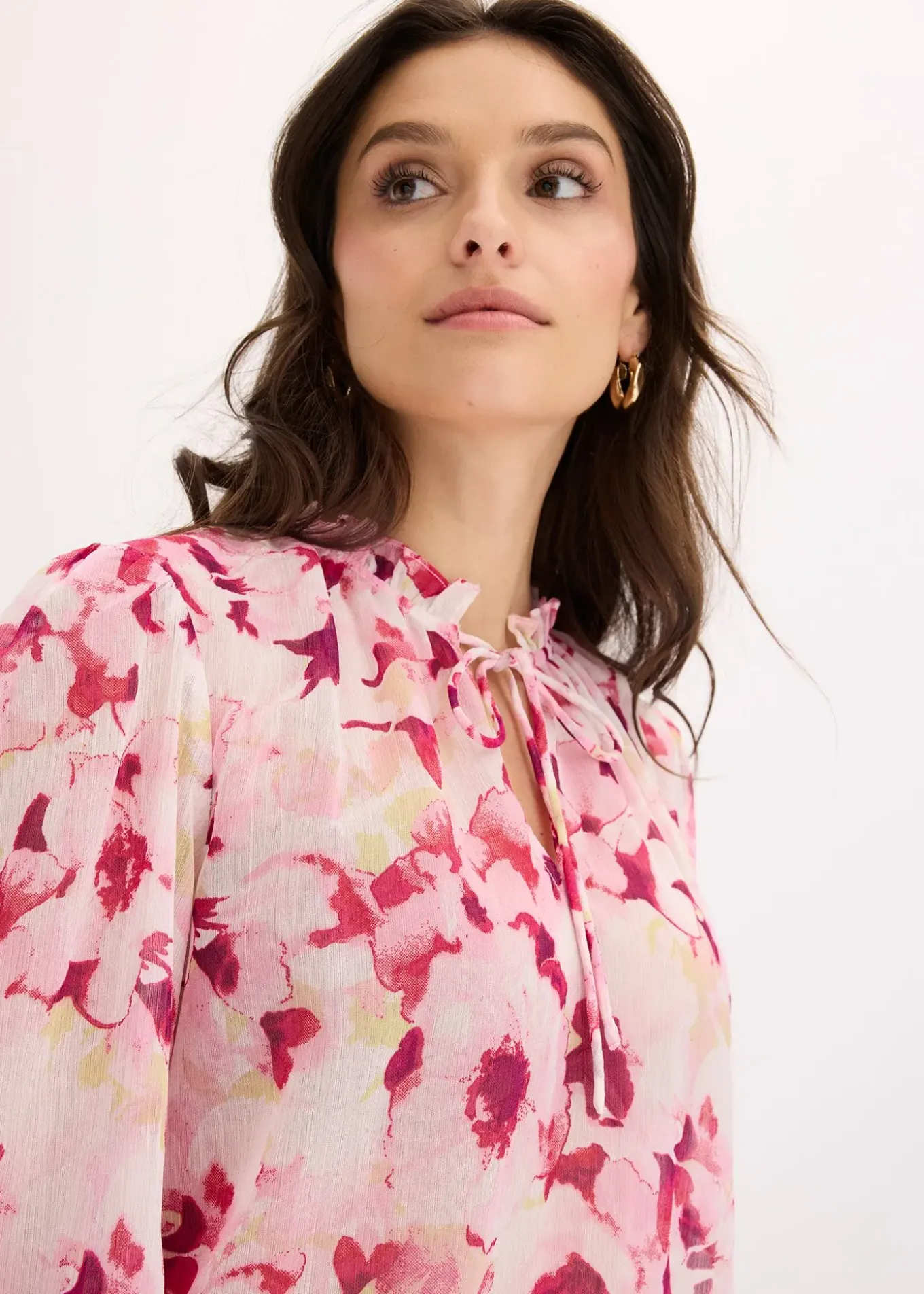 Blouse imprimée en mousseline