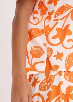 Blouse imprimée en viscose fluide